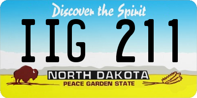 ND license plate IIG211