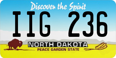 ND license plate IIG236