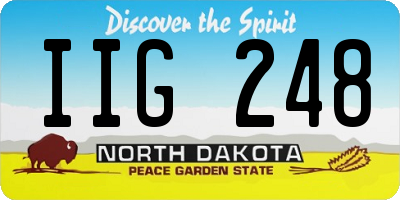 ND license plate IIG248