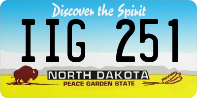 ND license plate IIG251