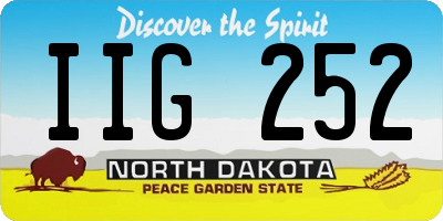 ND license plate IIG252