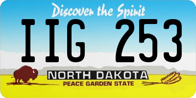 ND license plate IIG253