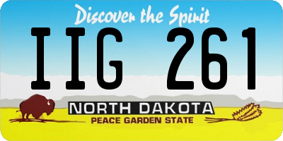 ND license plate IIG261