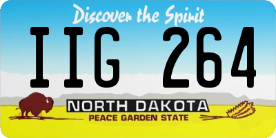 ND license plate IIG264