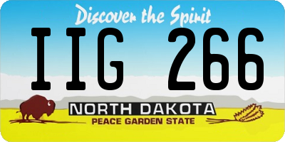 ND license plate IIG266