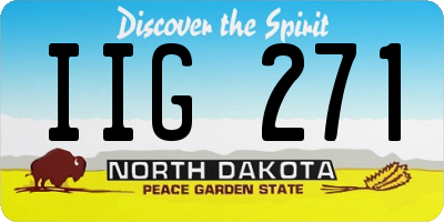 ND license plate IIG271