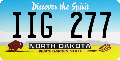 ND license plate IIG277