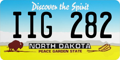 ND license plate IIG282