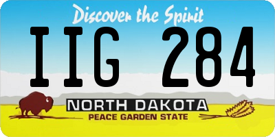 ND license plate IIG284