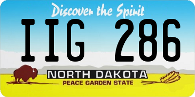 ND license plate IIG286