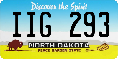 ND license plate IIG293