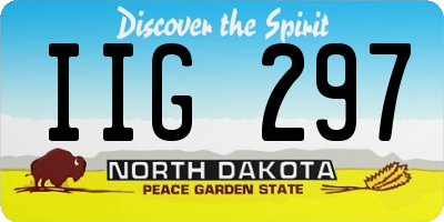 ND license plate IIG297