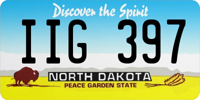 ND license plate IIG397