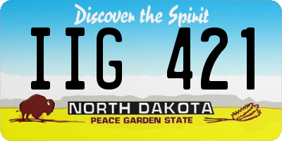ND license plate IIG421