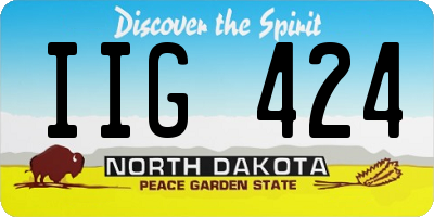 ND license plate IIG424