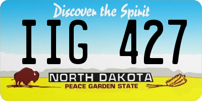 ND license plate IIG427