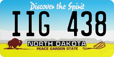 ND license plate IIG438