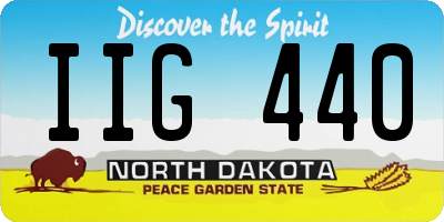 ND license plate IIG440