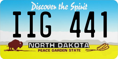 ND license plate IIG441