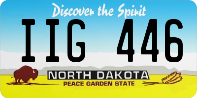 ND license plate IIG446