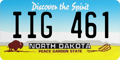 ND license plate IIG461