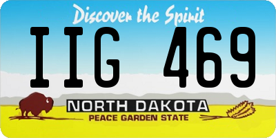 ND license plate IIG469