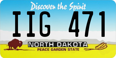 ND license plate IIG471