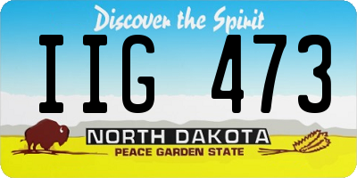 ND license plate IIG473