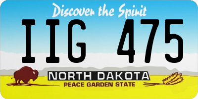 ND license plate IIG475