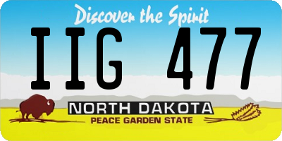 ND license plate IIG477
