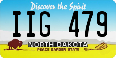 ND license plate IIG479
