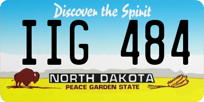 ND license plate IIG484