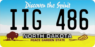 ND license plate IIG486