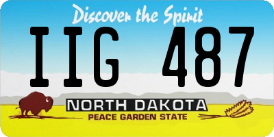 ND license plate IIG487