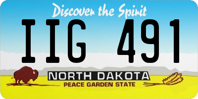 ND license plate IIG491