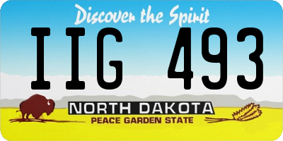 ND license plate IIG493