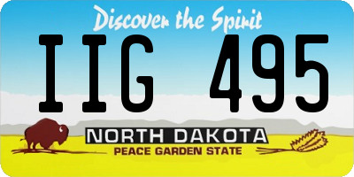 ND license plate IIG495