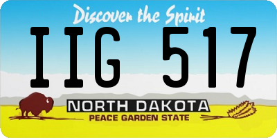ND license plate IIG517