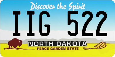 ND license plate IIG522