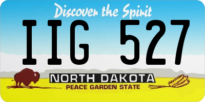 ND license plate IIG527