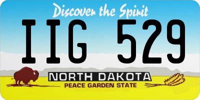 ND license plate IIG529