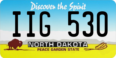 ND license plate IIG530