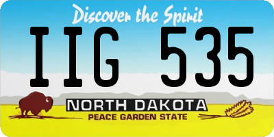 ND license plate IIG535