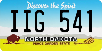 ND license plate IIG541