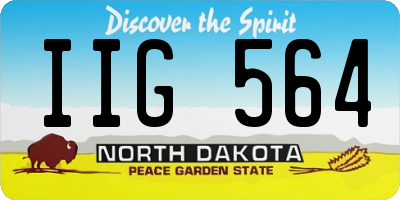 ND license plate IIG564