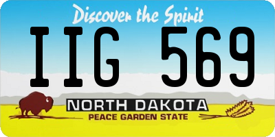 ND license plate IIG569
