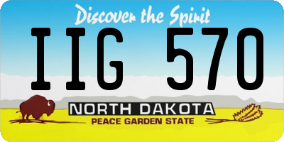 ND license plate IIG570