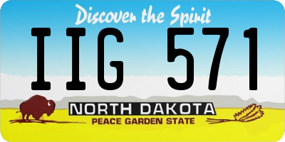 ND license plate IIG571