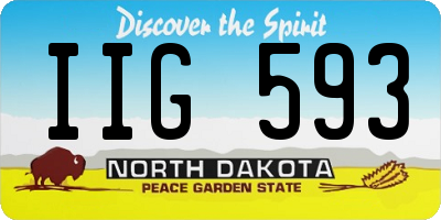 ND license plate IIG593