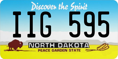 ND license plate IIG595